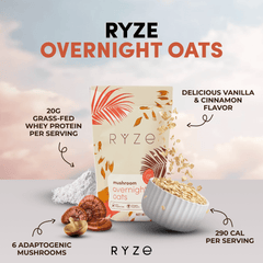 RYZE Mushroom Overnight Oats Pack (28 Servings)